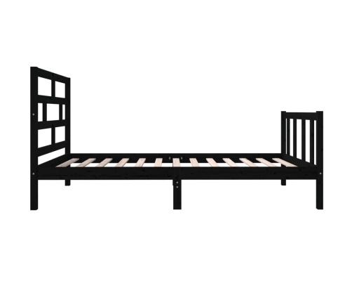 Estructura de cama madera maciza de pino negro 100x200 cm