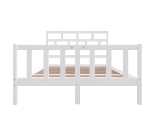 Estructura de cama madera maciza de pino blanco 120x200 cm