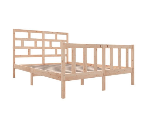 Estructura de cama de madera maciza de pino 140x200 cm