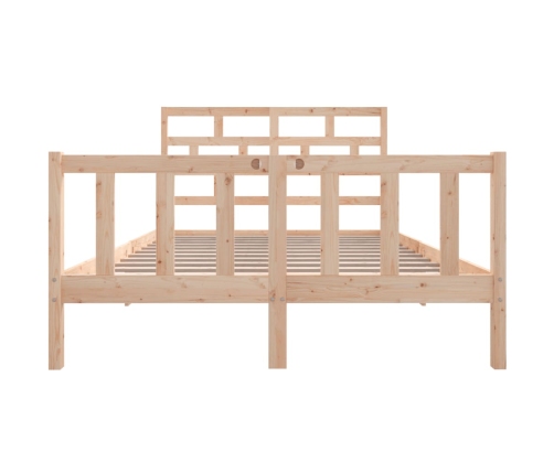 Estructura de cama de madera maciza de pino 140x200 cm