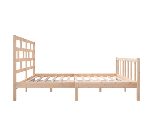 Estructura de cama de madera maciza de pino 140x200 cm