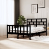 Estructura de cama de madera maciza de pino negro 140x200 cm