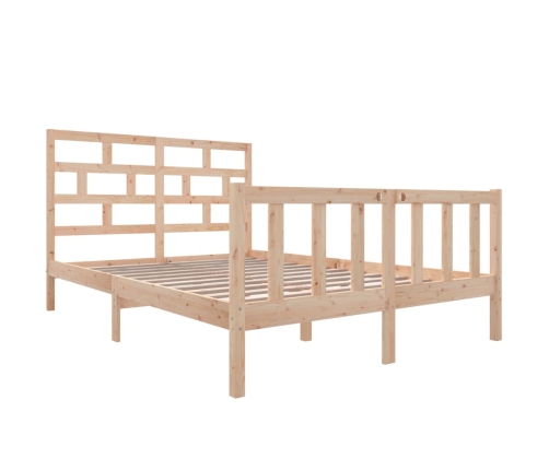 Estructura de cama de madera maciza de pino 160x200 cm