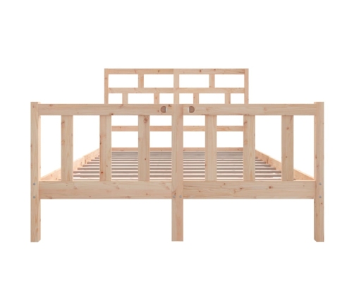 Estructura de cama de madera maciza de pino 160x200 cm