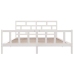 Estructura de cama madera maciza blanco Super King 180x200 cm