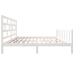 Estructura de cama madera maciza blanco Super King 180x200 cm