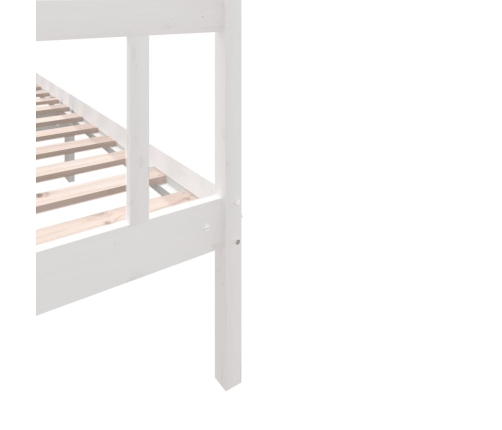 Estructura de cama madera maciza blanco Super King 180x200 cm