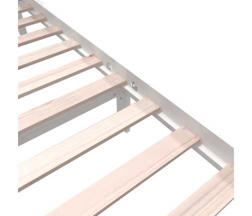 Estructura de cama madera maciza blanco Super King 180x200 cm