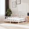 Estructura de cama madera maciza blanco Super King 180x200 cm