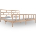 Estructura de cama de madera maciza de pino 200x200 cm