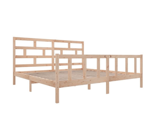 Estructura de cama de madera maciza de pino 200x200 cm