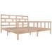 Estructura de cama de madera maciza de pino 200x200 cm