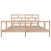 Estructura de cama de madera maciza de pino 200x200 cm