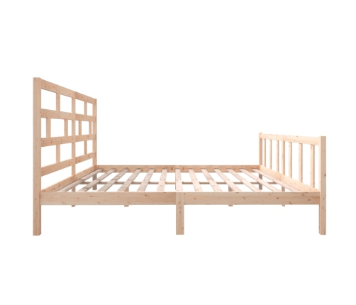 Estructura de cama de madera maciza de pino 200x200 cm