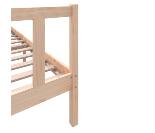 Estructura de cama de madera maciza de pino 200x200 cm