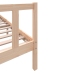 Estructura de cama de madera maciza de pino 200x200 cm