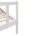 Estructura de cama madera maciza de pino blanco 200x200 cm