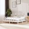 Estructura de cama madera maciza de pino blanco 200x200 cm