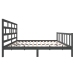 Estructura de cama de madera maciza de pino gris 200x200 cm