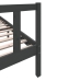 Estructura de cama de madera maciza de pino gris 200x200 cm