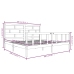 Estructura de cama de madera maciza de pino gris 200x200 cm