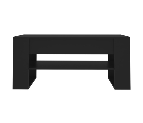 Mesa de centro madera de ingeniería negro 102x55x45 cm