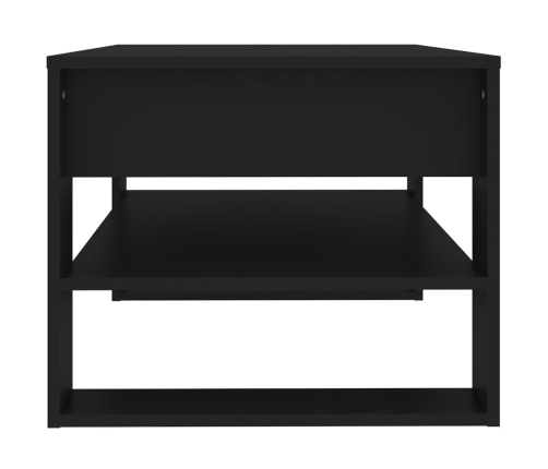 Mesa de centro madera de ingeniería negro 102x55x45 cm