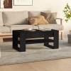 Mesa de centro madera de ingeniería negro 102x55x45 cm