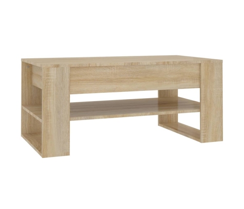 Mesa de centro madera de ingeniería roble Sonoma 102x55x45 cm