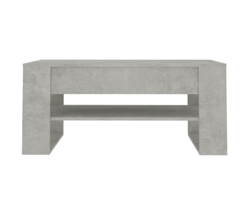 vidaXL Mesa de centro madera contrachapada gris hormigón 102x55x45 cm