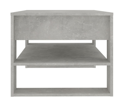 vidaXL Mesa de centro madera contrachapada gris hormigón 102x55x45 cm