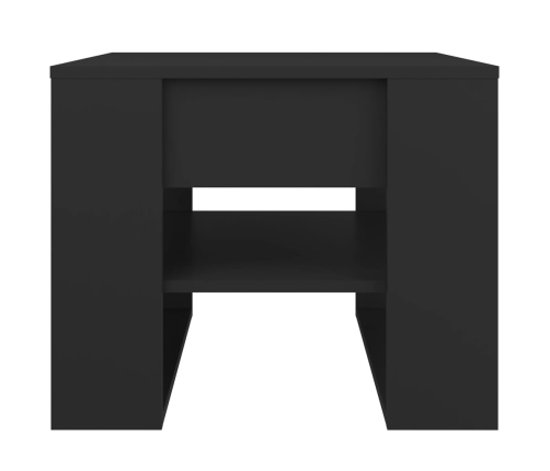 vidaXL Mesa de centro madera de ingeniería negro 55,5x55x45 cm