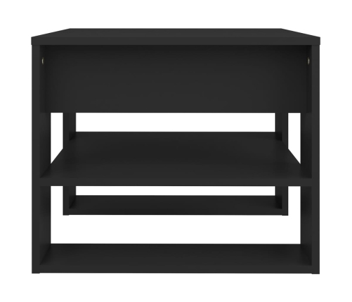 vidaXL Mesa de centro madera de ingeniería negro 55,5x55x45 cm