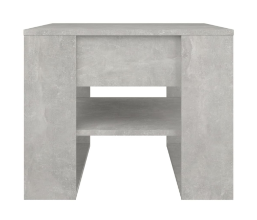 vidaXL Mesa de centro madera de ingeniería gris hormigón 55,5x55x45 cm