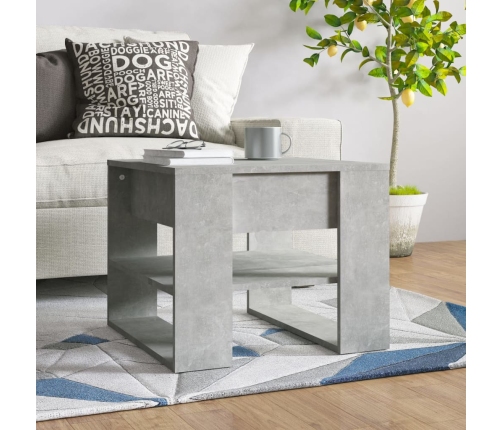 Mesa de centro madera de ingeniería gris hormigón 55,5x55x45 cm