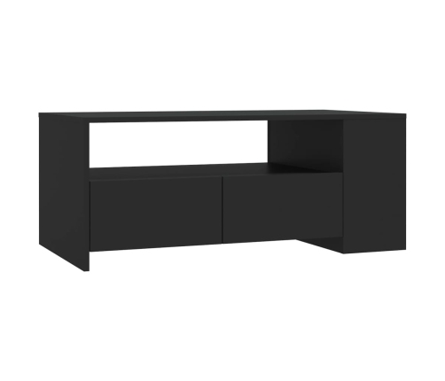 Mesa de centro madera de ingeniería negra 102x55x42 cm