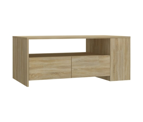 Mesa de centro madera de ingeniería roble Sonoma 102x55x42 cm