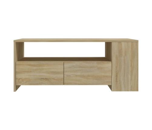 Mesa de centro madera de ingeniería roble Sonoma 102x55x42 cm