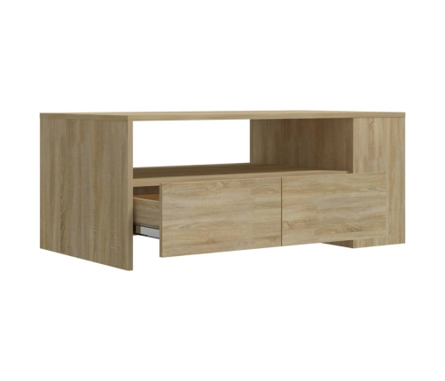 Mesa de centro madera de ingeniería roble Sonoma 102x55x42 cm