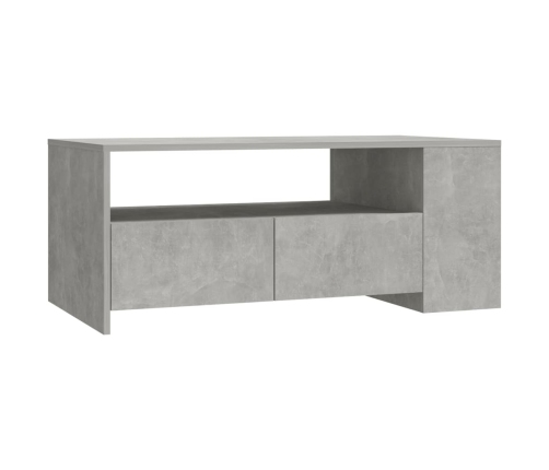 Mesa de centro madera de ingeniería gris hormigón 102x55x42 cm