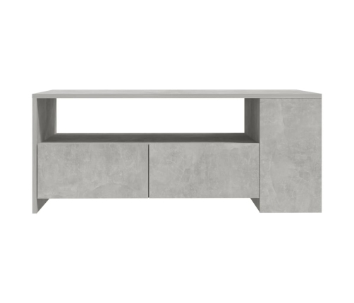 Mesa de centro madera de ingeniería gris hormigón 102x55x42 cm