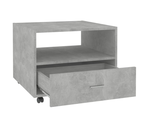 Mesa de centro madera de ingeniería gris hormigón 55x55x40 cm