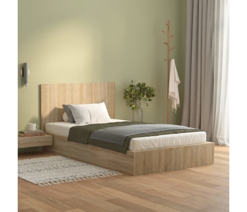 vidaXL Cabecero de cama madera contrachapada Sonoma 120x1,5x80 cm