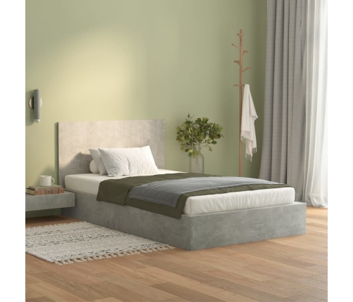 Cabecero de cama madera contrachapada gris 120x1,5x80 cm