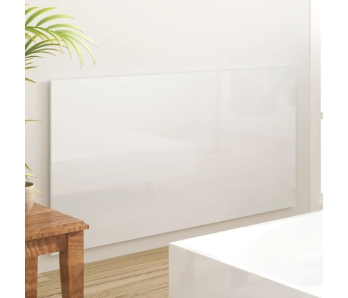 vidaXL Cabecero cama madera contrachapada blanco brillo 160x1,5x80 cm