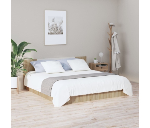 Cabecero de cama madera contrachapada Sonoma 200x1,5x80 cm