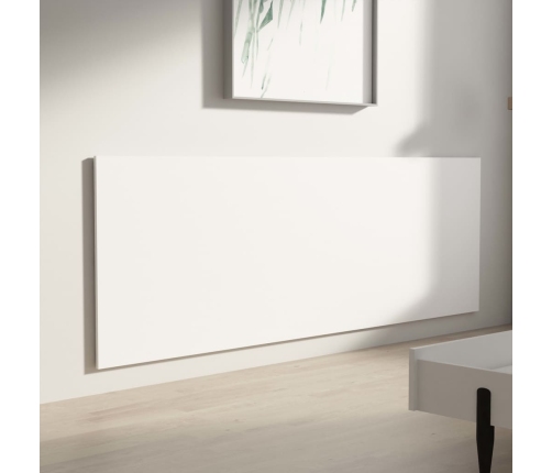 Cabecero de cama pared madera contrachapada blanco 240x1,5x80cm