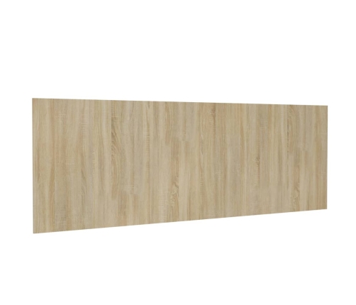 vidaXL Cabecero pared madera contrachapada roble Sonoma 240x1,5x80cm