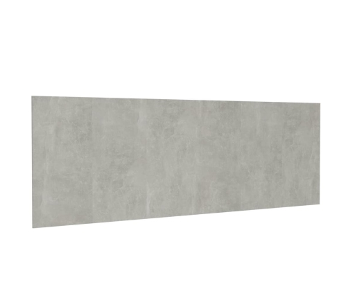 vidaXL Cabecero pared madera contrachapada gris hormigón 240x1,5x80 cm