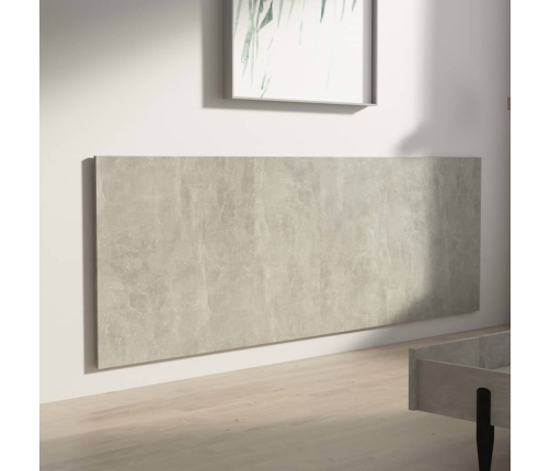 vidaXL Cabecero pared madera contrachapada gris hormigón 240x1,5x80 cm